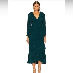 ASTR Green Shimmer Dress XS NWT